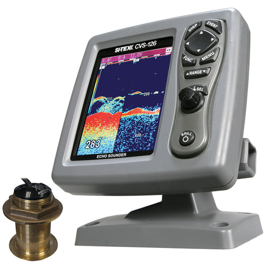 SITEX CVS126 Dual Frequency Color Echo Sounder wB60 20 Transducer B6020CX CVS1266020