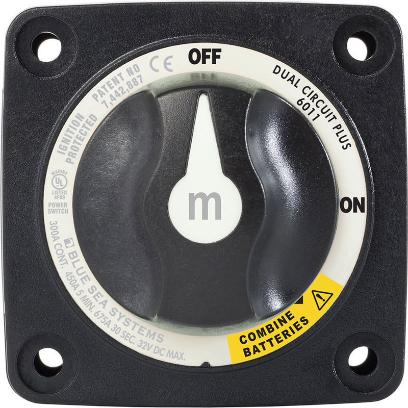 Load image into Gallery viewer, Blue Sea 6011200 mSeries Battery Switch Dual Circuit Plus  Black 6011200
