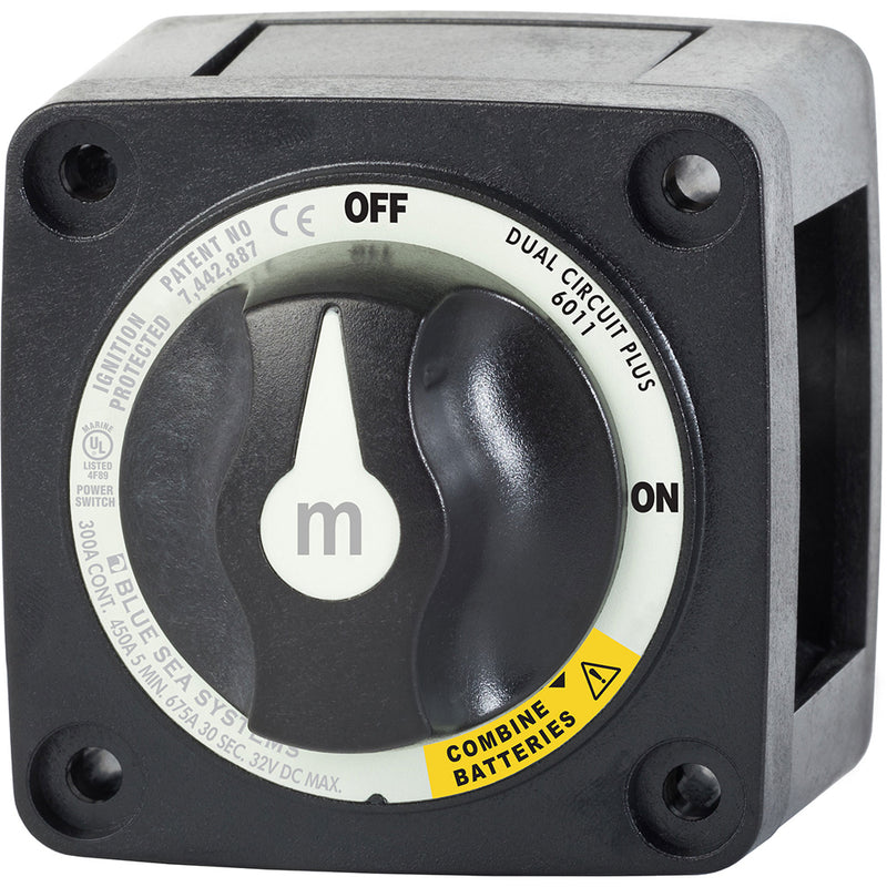 Load image into Gallery viewer, Blue Sea 6011200 mSeries Battery Switch Dual Circuit Plus  Black 6011200

