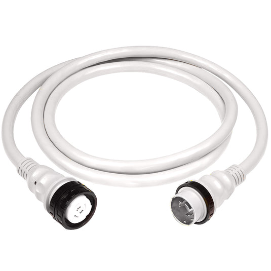 Marinco 50Amp 125250V Shore Power Cable  25  White 6152SPPW25