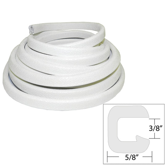 TACO Flexible Vinyl Trim  38 Opening x W x 25L  White V301312W251
