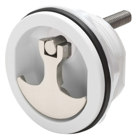 Whitecap Compression Handle  Nylon WhiteStainless Steel  NonLocking 6230WC
