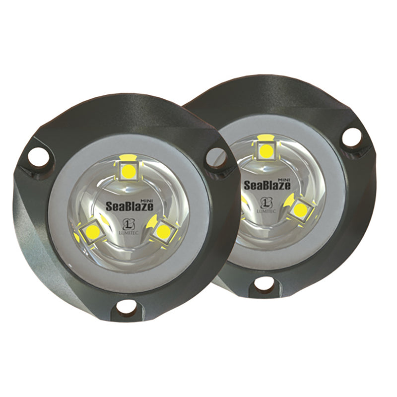 Load image into Gallery viewer, Lumitec SeaBlaze Mini Underwater Light  Pair  Brushed Finish  White NonDimming 101245
