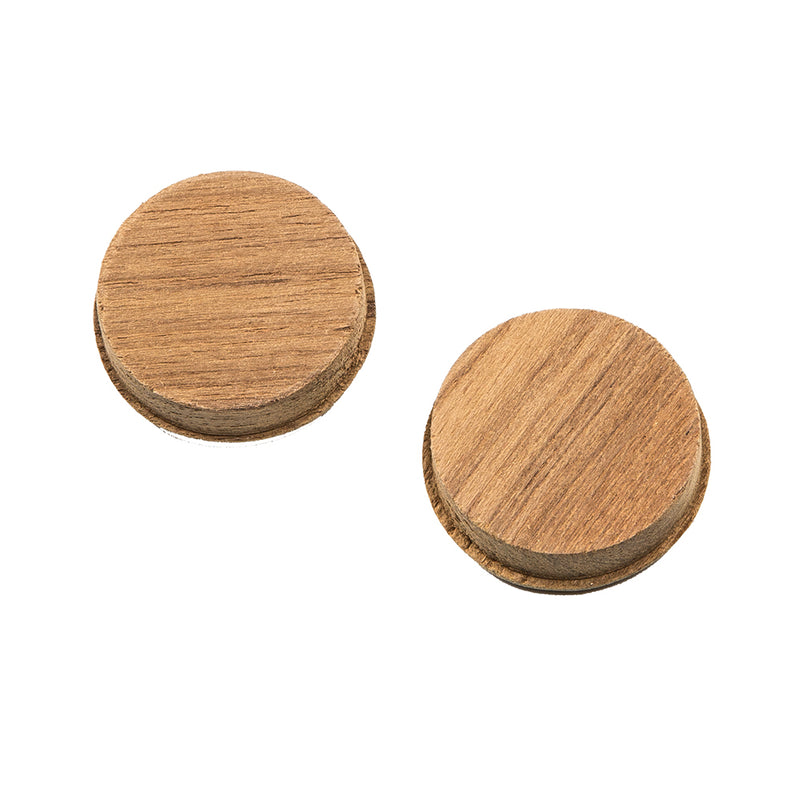 Load image into Gallery viewer, Whitecap Teak Round Drawer Pull  138 Round  2 Pack 60127A
