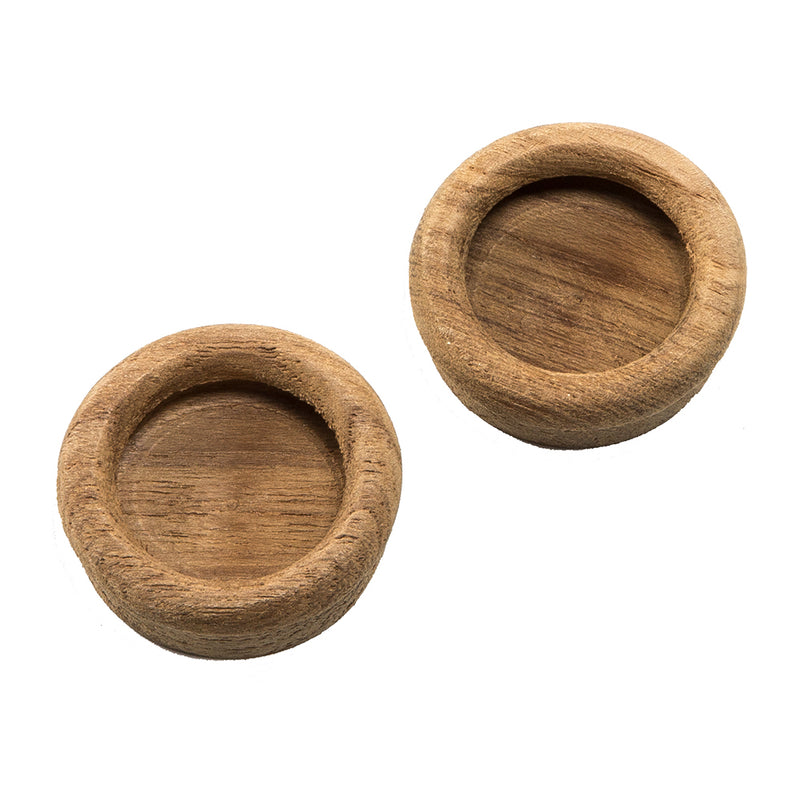 Load image into Gallery viewer, Whitecap Teak Round Drawer Pull  138 Round  2 Pack 60127A
