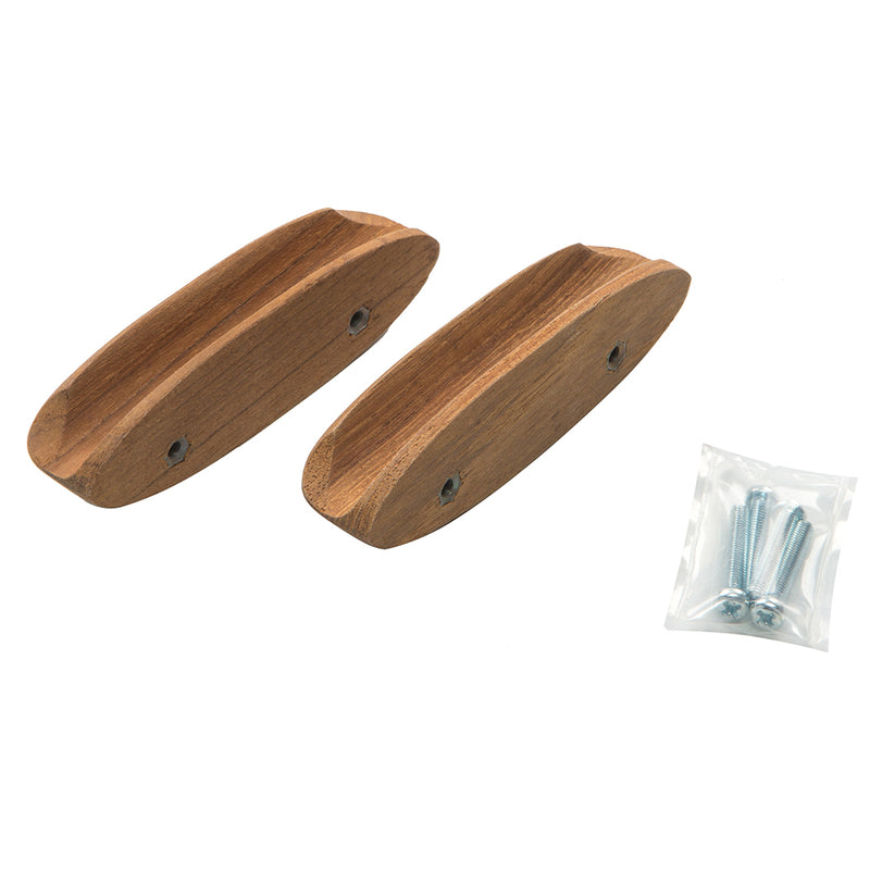 Load image into Gallery viewer, Whitecap Teak Oval Drawer Pull  4L  2 Pack 60147A
