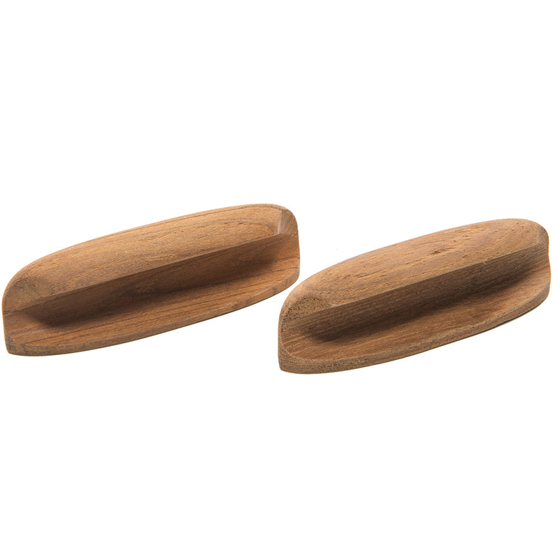 Load image into Gallery viewer, Whitecap Teak Oval Drawer Pull  4L  2 Pack 60147A
