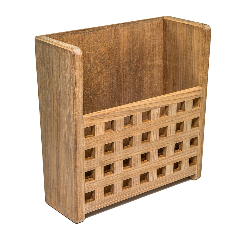 Load image into Gallery viewer, Whitecap Teak Grate Front Magazine Rack 62502

