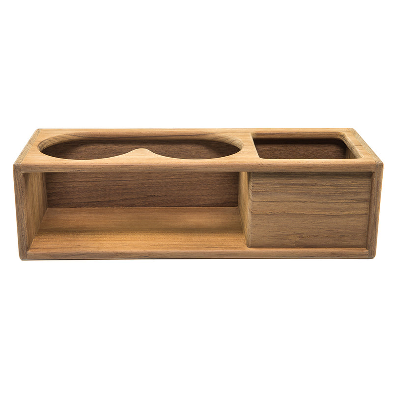 Load image into Gallery viewer, Whitecap Teak Two Insulated DrinkBinocular Rack wTray 62616
