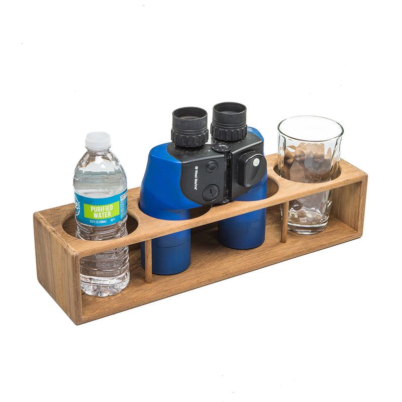 Load image into Gallery viewer, Whitecap Teak Four Insulated DrinkBinocular Rack 62634
