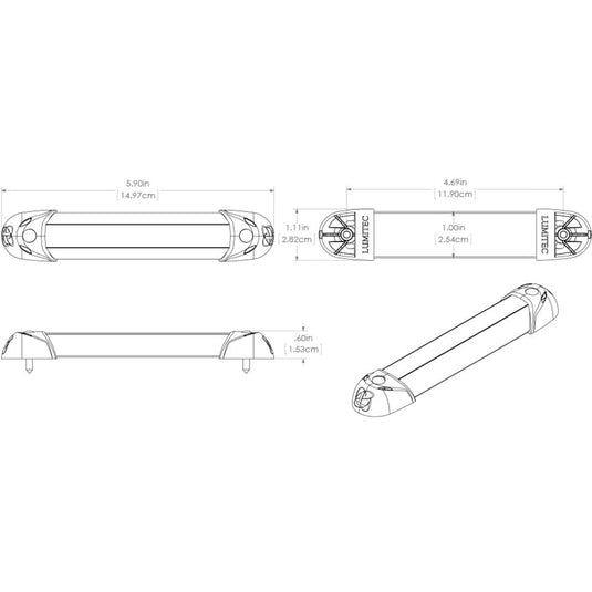 Lumitec MiniRail2 6 Light  Warm White NonDimming 101241