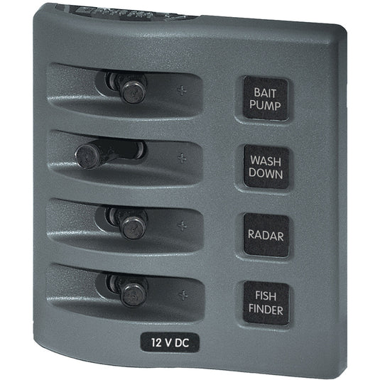 Blue Sea 4305 WeatherDeck 12V DC Waterproof Switch Panel  4 Posistion 4305