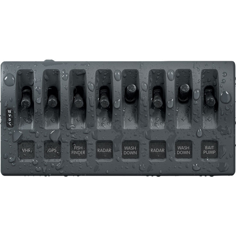Load image into Gallery viewer, Blue Sea 4309 WeatherDeck 12V DC Waterproof Switch Panel  8 Position 4309
