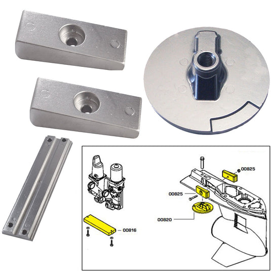 Tecnoseal Anode Kit wHardware  Mercury Verado 4  Zinc 20814