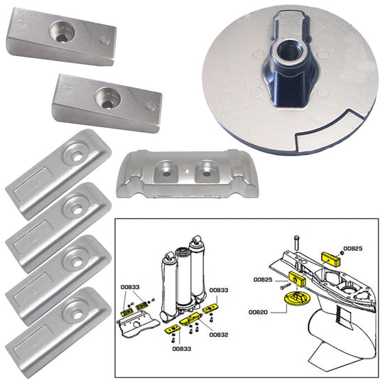 Tecnoseal Anode Kit wHardware  Mercury Verado 6  Aluminum 20816AL