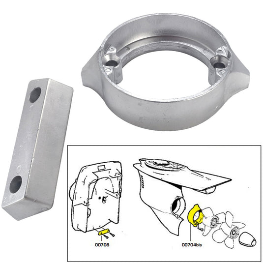 Tecnoseal Anode Kit wHardware  Volvo DuoProp 290  Magnesium 20706MG