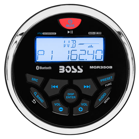 Boss Audio MGR350B Marine Stereo wAMFMBTUSB MGR350B