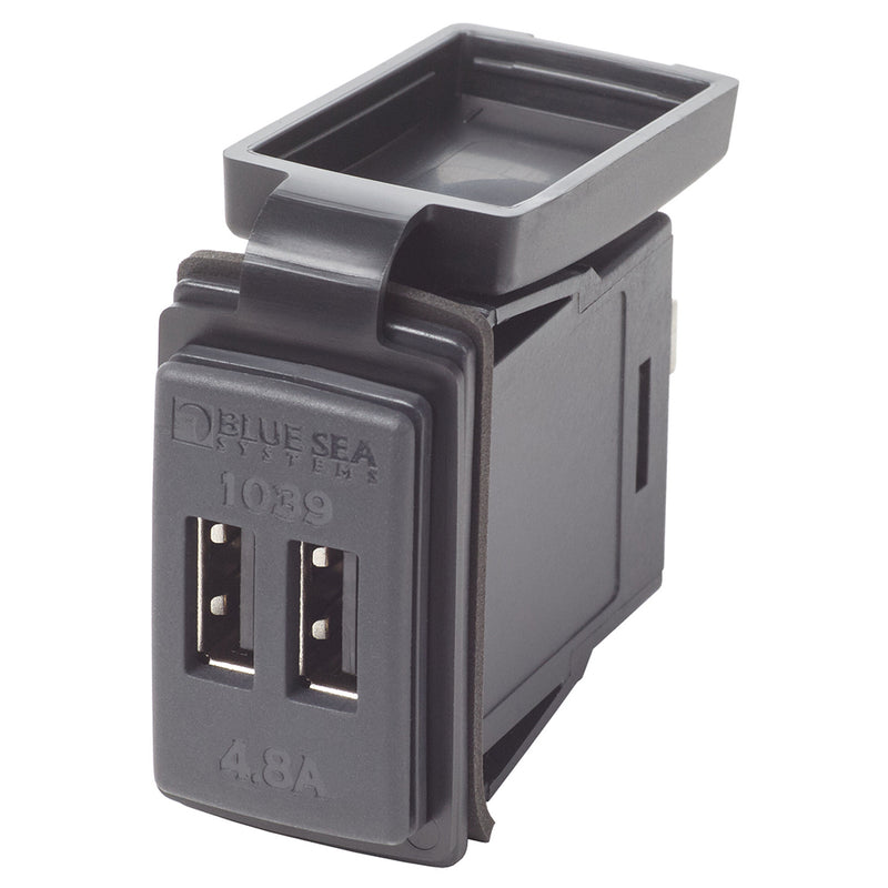 Load image into Gallery viewer, Blue Sea Dual USB Charger  24V Contura Mount 1039
