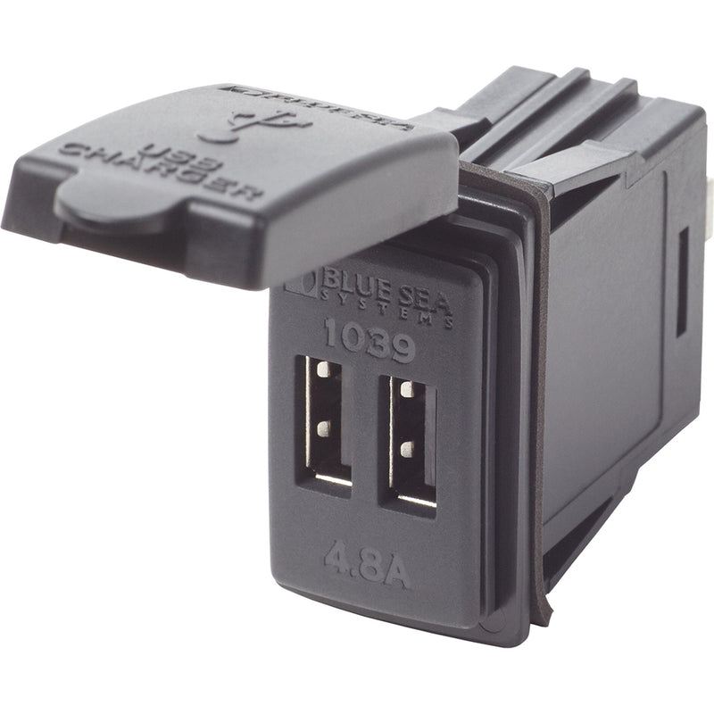 Load image into Gallery viewer, Blue Sea Dual USB Charger  24V Contura Mount 1039
