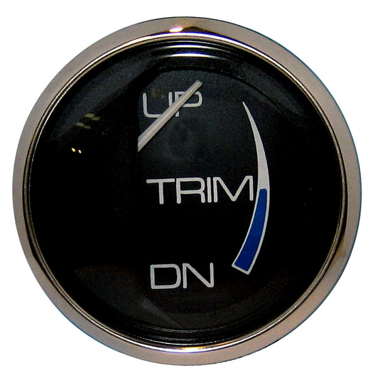 Faria Chesapeake Black 2 Trim Gauge Mercury  Mariner  Mercruiser  Volvo DP  Yamaha 01 and newer 13707
