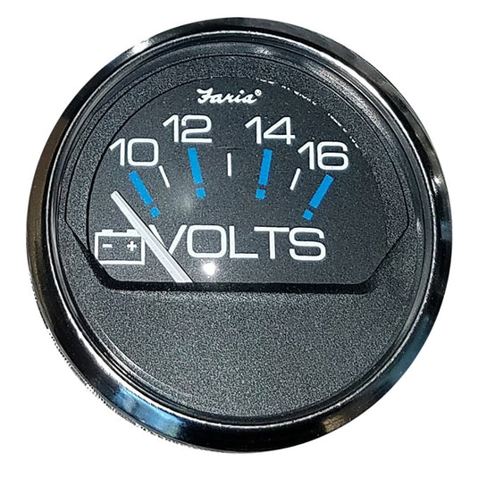 Faria Chesapeake Black 2 Voltmeter 1016 VDC 13705