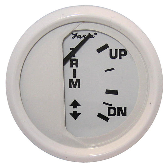 Faria Dress White 2 Trim Gauge Mercury  Mariner  Mercruiser  Volvo DP  Yamaha 01 and newer 13122