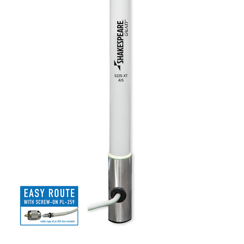 Load image into Gallery viewer, Shakespeare AIS 8 Galaxy AIS Antenna  6dB Gain  Stainless Steel Ferrule 5225XTAIS
