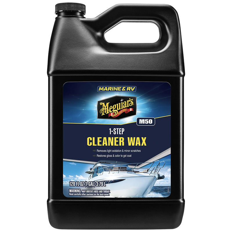 Load image into Gallery viewer, Meguiars 50 BoatRV Cleaner Wax  Liquid 1 Gallon M5001
