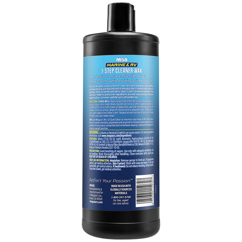 Load image into Gallery viewer, Meguiars 50 BoatRV Cleaner Wax  Liquid 32oz M5032
