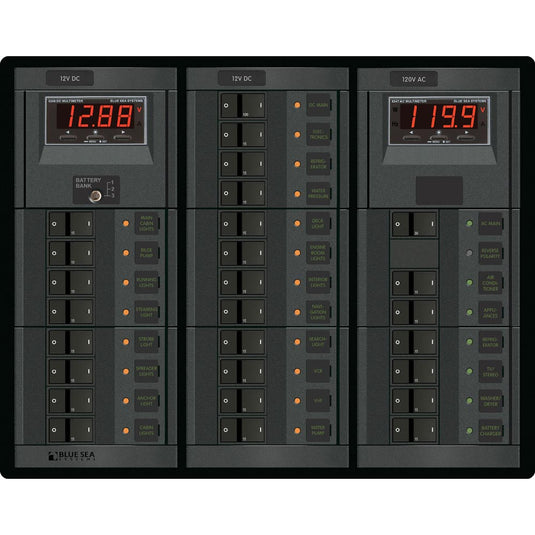 Blue Sea 1218 12V DC Main  19 Positions  120V AC Main  6 Positions 1218