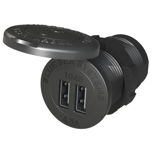 Blue Sea 1045 1224V Dual USB Charger  118 Socket Mount 1045