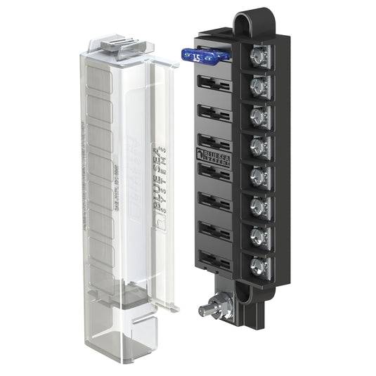 Blue Sea 5046 ST Blade Compact Fuse Blocks  8 Circuits wCover 5046