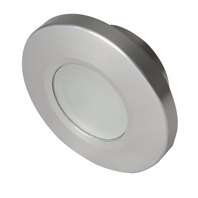 Load image into Gallery viewer, Lumitec Orbit Spectrum Flush Mount Down Light  Brushed Housing  White Dimming  RedBlue NonDimming 112507
