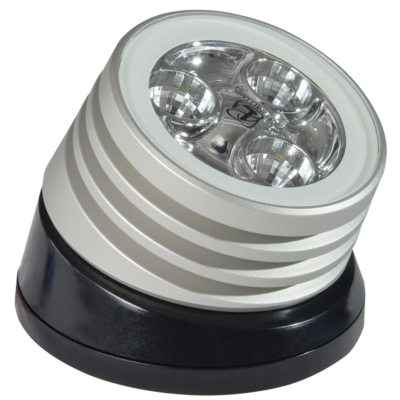 Load image into Gallery viewer, Lumitec Zephyr LED SpreaderDeck Light Brushed Black Base  White NonDimming 101326
