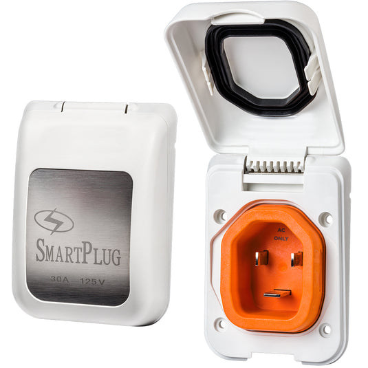 SmartPlug 30 AMP Male NonMetallic Inlet Cover  White BM30PW