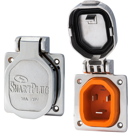 SmartPlug 30 AMP Male Inlet Cover  Stainless Steel BM30NT