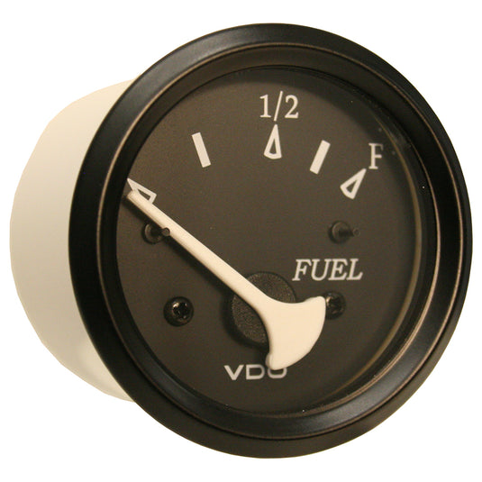 VDO Cockpit Marine 52mm 2116 Fuel Level Gauge  Black DialBezel 30111802
