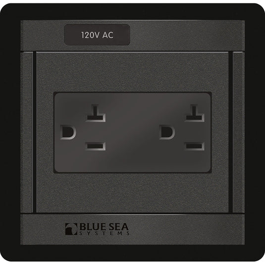 Blue Sea 1479 360 Panel  120V AC DUal Outlet 1479
