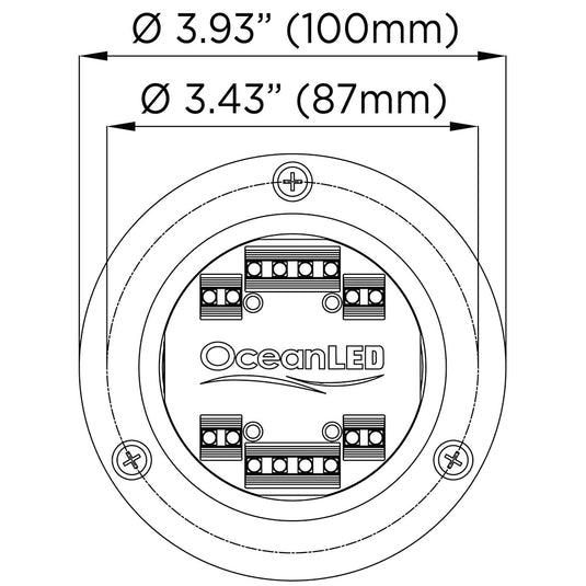 OceanLED Sport S3124s Underwater LED Light  Ultra WhiteMidnight Blue 012103BW