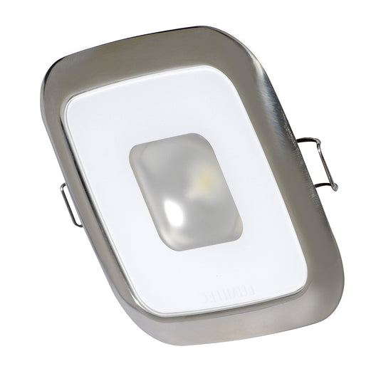 Lumitec Square Mirage Down Light  White Dimming RedBlue NonDimming  Polished Bezel 116118