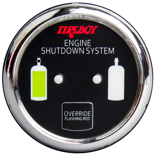 FireboyXintex Deluxe Helm Display wGauge Body LED  Color Graphics fEngine Shutdown System  Chrome Bezel Display DURCH20R