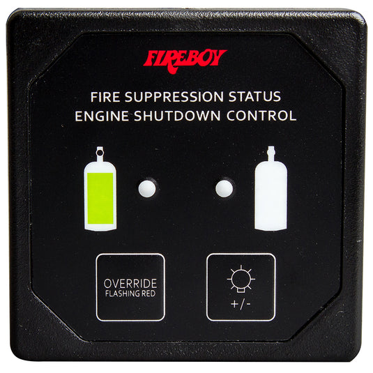 FireboyXintex Deluxe Helm Display wMembrane Switch Remote Horn  LEDs fEngine Shutdown System  Black Bezel Display