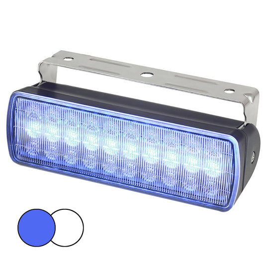 Hella Marine Sea Hawk XL Dual Color LED Floodlights  BlueWhite LED  Black Housing 980950061