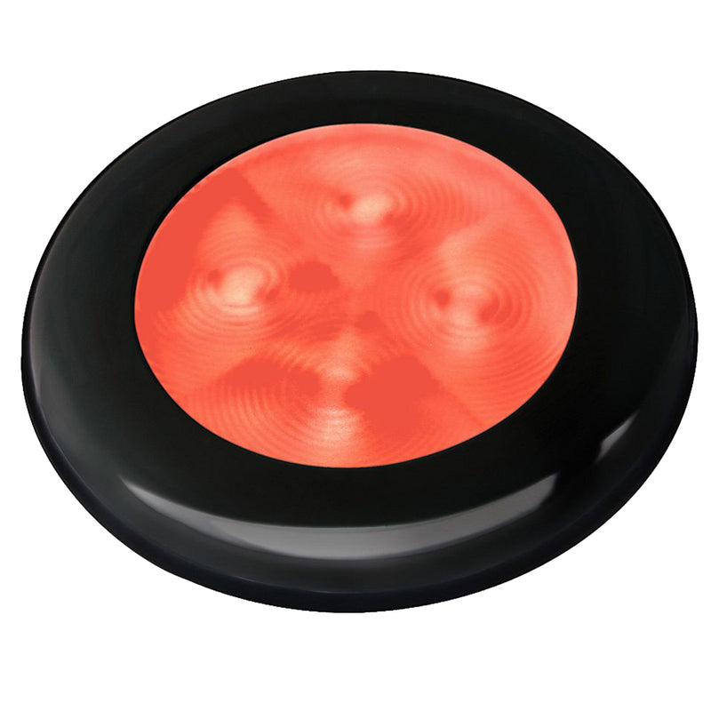 Load image into Gallery viewer, Hella Marine Slim Line LED Enhanced Brightness Round Courtesy Lamp  Red LED  Black Plastic Bezel  12V 980507251
