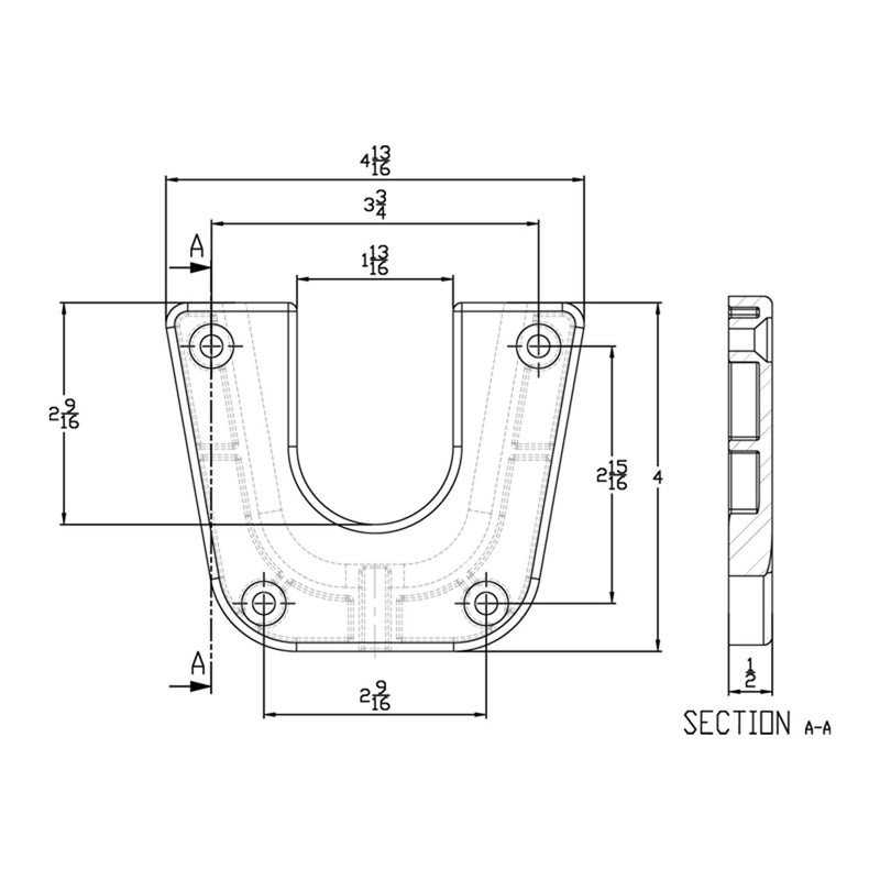 Load image into Gallery viewer, TACO Stainless Steel Mounting Bracket fSide Mount Table Pedestal F160080
