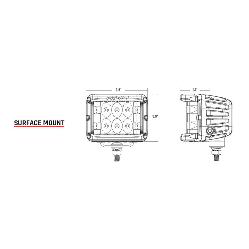 Load image into Gallery viewer, RIGID Industries DSS Series PRO Flood LED Surface Mount  Pair  Black 262113
