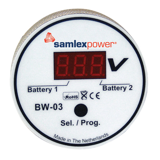 Samlex Dual Battery Monitor  12V or 24V  Auto Detection BW03