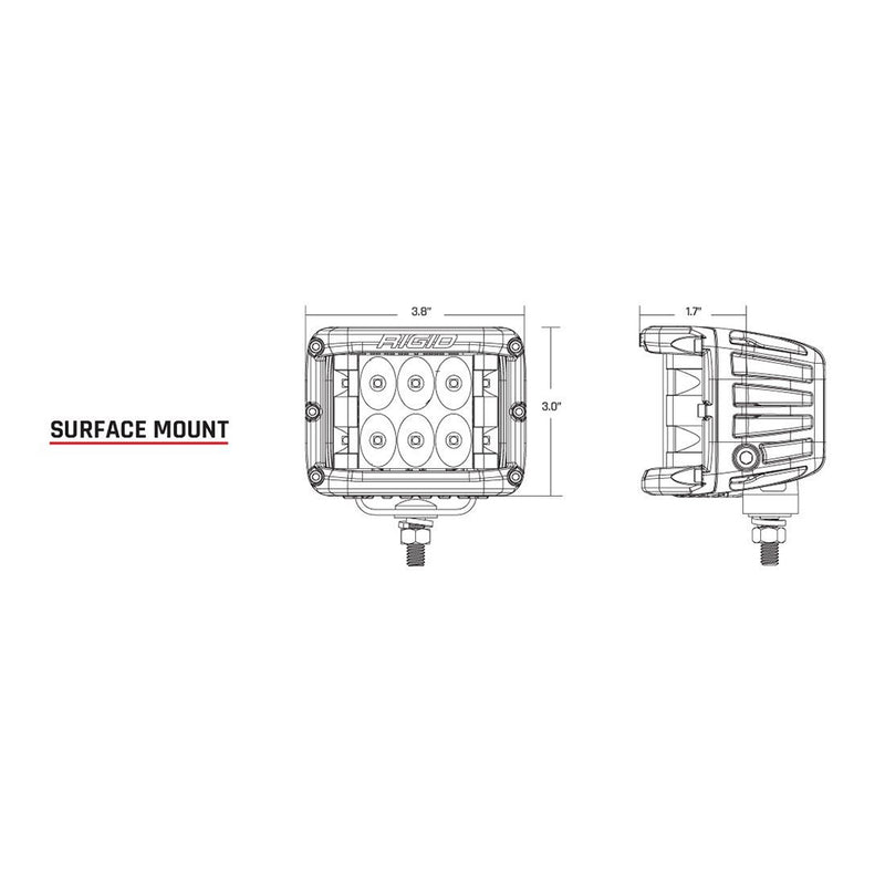 Load image into Gallery viewer, RIGID Industries DSS Series PRO Spot LED Surface Mount  Pair  White 862213
