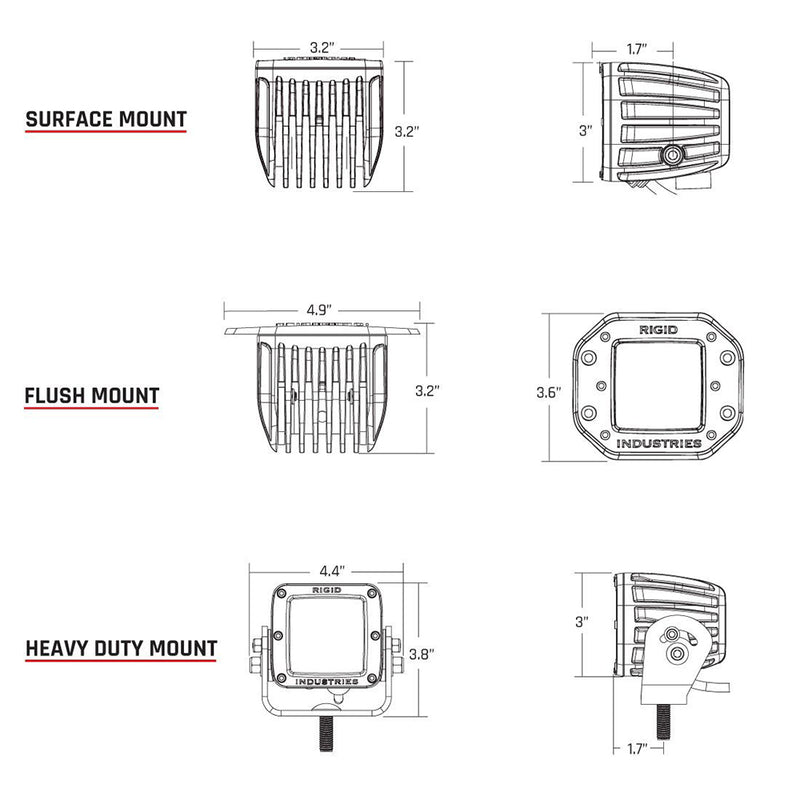 Load image into Gallery viewer, RIGID Industries DSeries PRO HybridSpot LED  Pair  Black 202213
