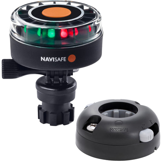 Navisafe Navilight 2NM Tricolor wNavimount Base  Horizontal Mount  Black 340KIT7
